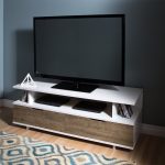 White/ Weathered Oak TV Stand with Drawers up to 60 Inches – Reflekt
