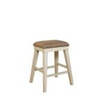 White and Weathered Brown Backless Counter Stool – Mystic Cay.