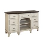 White and Weathered Brown Sideboard – Mystic Cay Collection