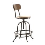 Wood and Metal Adjustable Barstool – Angstrom Collection