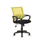 Yellow Mesh Back and Black Office Chair