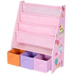 Kids Sling Bookcase Shelves w/ 3 Free Storage Boxes