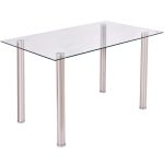 Clear Glass Top Dining Table