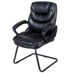 Black Mid Back Sled Base Guest Chair