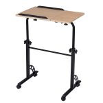 Stand Rolling Angle and Height Adjustable Laptop Cart Desk