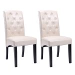 Set of 2 Armless Accent Dining Chairs