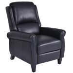 Black Accent Chair Recliner with Leg Rest