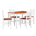 5 pcs Wood Dining Chairs & Table Set