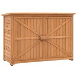 Double Doors Fir Wooden Garden Yard Outdoor Storage Cabinet