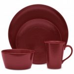 Noritake RoR Swirl (Red on Red) 4-Piece Place Setting