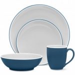 Noritake ColorTrio Blue 4-Piece Coupe Place Setting