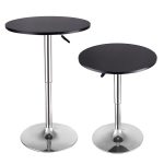 2 pcs Height Adjustable Round Bar Tables