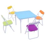 Set of 5 Multicolor Kids Table and Chairs