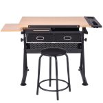 Adjustable Art Craft Drawing Desk with Stool