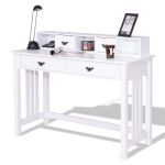 Home Office Writing Mission Computer Desk w/ 4 Drawer