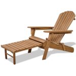 Outdoor Foldable Wood Pull Out Adirondack Chair