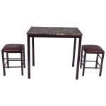 3 pcs Dining Set Table and 2 Chairs