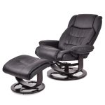 PU Leather Executive Leisure Recliner Chair with Ottoman