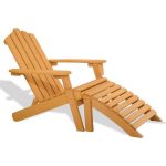 Outdoor Adirondack Chair with Ottoman