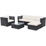 6 pcs Patio Rattan Furniture Set