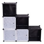 3 Tiers 6 Cubes Bookcase Storage Cabinet