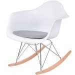 Set of 2 Modern Plastic Rocking Chair