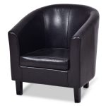 Arm Chair PU Leather Single Sofa with Cushion