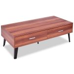 Modern Wooden Coffee Table with 2 Drawers