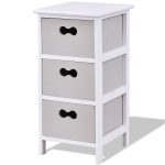 Elegant Bedside Table Nightstand with 3 Drawers