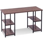 Study Writing Computer Desk with 4 Storage Shelves