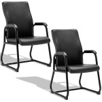 Set of 2 PU Conference Mid Back Reception Guest Office Chair
