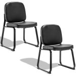 2 pcs PU Meeting Conference Armless Chair