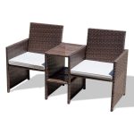 Outdoor Rattan Sofa Chair Furniture Set with Cushion