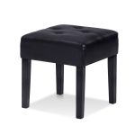 Square PU Leather Tufted Padded Ottoman Footstool