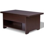 3 in 1 Lift Top Coffee Table w/ Hidden Storage Compartment and Shelf