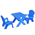 3-Piece Plastic Children Table & Chair Set