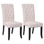 Set of 2 Upholstered Armless Dining Chair