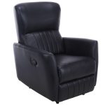 PU Leather Ergonomic Lounger Manual Recliner Sofa Chair