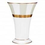 Noritake Festivity Gold Fluted Vase, 6 1/4″