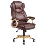 Brown Ergonomic PU Leather High Back Executive Office Chair