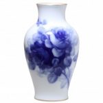 Noritake Okura Blue Rose Vase, 14″