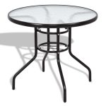 Patio Round Table Steel Frame Dining Table