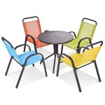 Patio / Indoor 5 pcs Kids Dining Table and Chairs Play Set