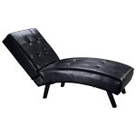 Black Lounge Armless Chair Chaise
