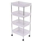 4 Tiers Portable Trolley Cart with Wheels