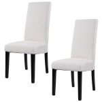 Set of 2 Upholstered Armless Dining Chairs