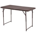 4′ Portable Folding Rattan Table