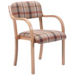 Modern Bentwood Dining Chair with Armrest