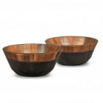 Noritake Kona Wood Accents Small Bowls, Set of 2, 7″